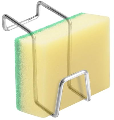 ycezw Sponge Holder for Washbasin | Double Sink Sponge Storage Rack - Stainless Steel Quick Drainage Heavy Duty Organizer for Motorhome, Apartment, Home