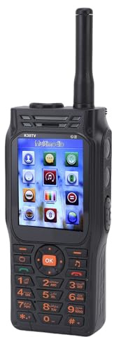 Garsent Teléfono de Llave Grande, Teléfono Retro 2 G con Alto Volumen, 3 Ranuras para Tarjetas SIM, Radio de la Cámara de Linterna, Antena Desmontable, Antena (Enchufe de la UE)