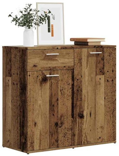 ACAGALA Cómoda, aparador con 2 puertas y 1 cajón – armario para documentos, auxiliar, de pasillo, de almacenamiento para dormitorio y sala de estar | 80x36x75 cm | material de madera | madera