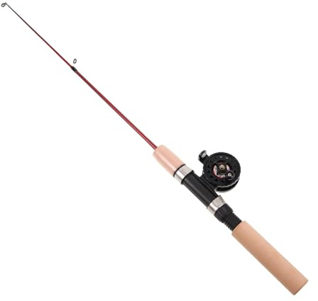 POPETPOP Caña de Pescar Telescópica para Hielo con Carrete Modelo 50R Diseño Compacto y Corto Material Resistente al Frío Juego Portátil para Pesca Invernal Alta Sensibilidad y Ajuste