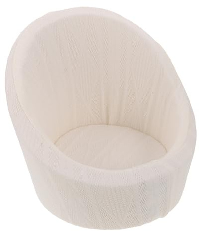 Alipis Fauteuil Bébé -né Blanc Doux pour Séance Photo Mini Canapé Ergonomique Compact Accessoire Photo Sécurisé Léger Studio et Chambre Bébé Banc