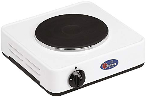CFParker Fornello ad 1 Piastra elettrica 1500 Watt Regolabile Portatile Made in Italy Piastra Singola riscaldante- Parker 5321P