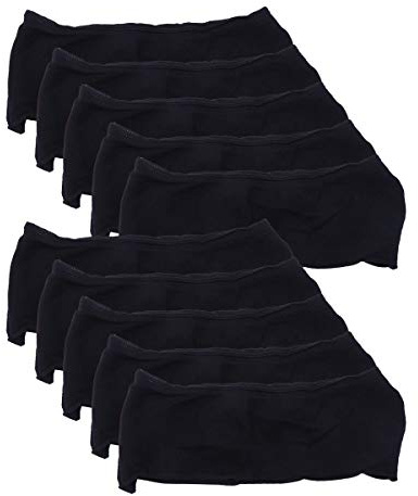 EXCEART Disposable Cotton Maternity Underwear 10Pcs Breathable Mesh Postpartum Briefs Black for Women Travel and Hospital Use