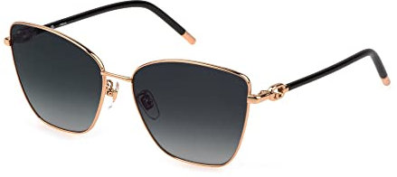 Furla SFU692 0300 Oro Rose' Lucido Totale Sunglasses Woman Metal, Butterfly, 58