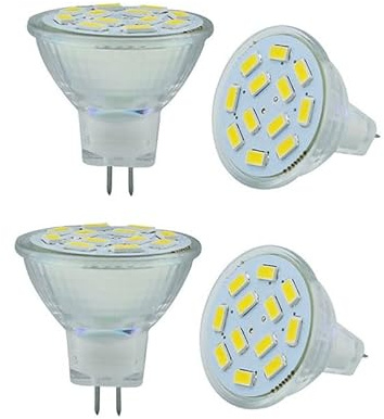 JZLBBC 4PC Bombilla GU4 MR11 LED GU4.0 220 V 3 W (Equivalente A Bombilla Halógena De 30 W) G4/GU4/Gz4 Base MR11 LED Foco Empotrado Blanco Cálido,Blanco Cálido,5W