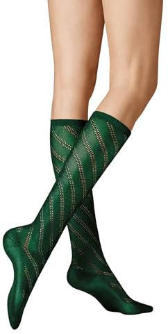KUNERT Calcetines hasta la rodilla para mujer, diseño de crochet, Abeto 1544, 39-42