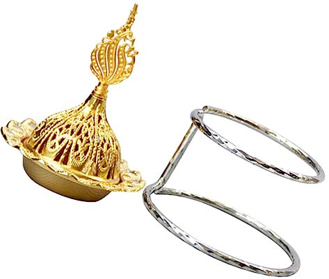 STOBAZA Bruciatore Di Incenso in Stile Europeo Bastoncini Di Incenso Porta Incenso Arabo Decorazioni Luminose Per La Casa Stufa Aromatica Per La Casa Decorazioni Per La Casa Silver Metallo