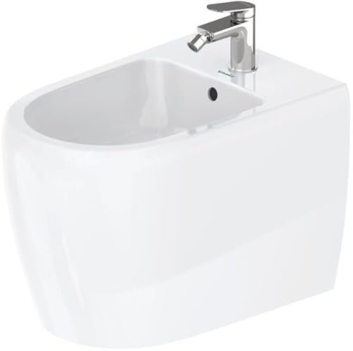 Duravit Qatego Standbidet, 1 Hahnloch, mit Überlauf, 390x600x400mm, 2263100000, Farbe: Weiß