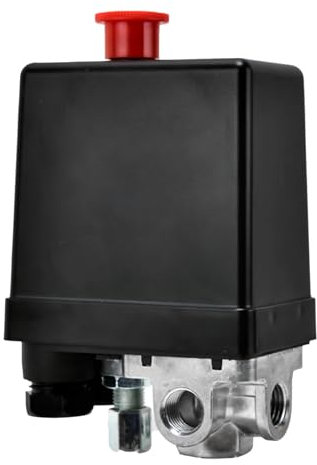 Druckschalter Luftkompressor, 240V 20A Kompressor Druckschalter, 4 Loch Luftkompressorregler Mehrzweck Druckschalter Steuerventil, Druckschalter-Steuerventil für Schnellen Druckabbau