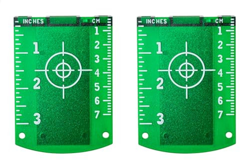 VGECEE 2 Pz Target Board Laser, Target Laser Verde, Bersaglio Laser con Riflettori, Accessori per Strumenti di Misurazione Laser per Allineare Livelli di Linea Laser, Laser a Reticolo, Laser Rotante