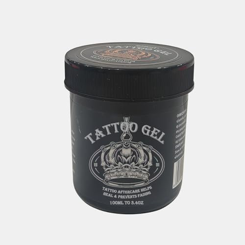 100ml Crème de Soin pour Tatouage, Tattoo Professional Butter, Creme Tatouage Cicatrisante, Baume de Soin Pour Tattoo, Hydratant Rehaussant la Couleur TattooCrème, Pour Neufs et Anciens,Gris