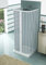 Mampara de ducha de 3 lados, 80 x 100 x 80 cm, 2 puertas de fuelle de PVC H185 cálidas Mars Blanco