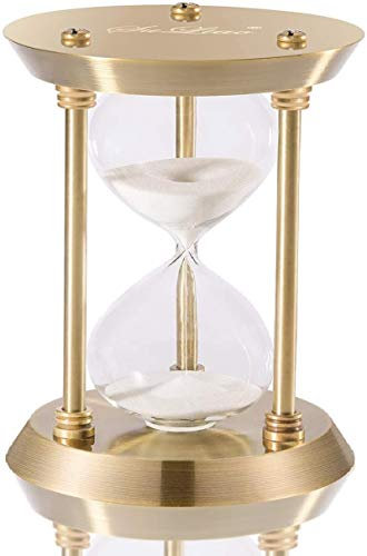 SuLiao Hourglass Timer Sand Clock 60 Minutes & Brass Metal Hour Glass for Decor Sandglass Timer
