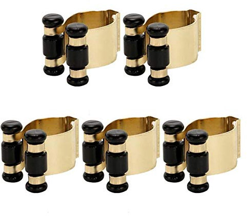 POFET 5pcs tragbare goldene Metall Pool/Billard Queue Wandhalterung Stick Halter