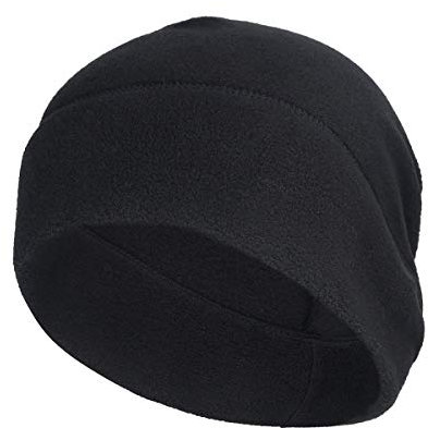 Arcweg Wintermütze Herren Sport Radmütze Damen Elastisch Beanie Thermo Laufmütze Winter Mütze Kopfbedeckung Skimütze Fleece Cap für Laufen Skifahren Radfahren Snowboarden Schwarz