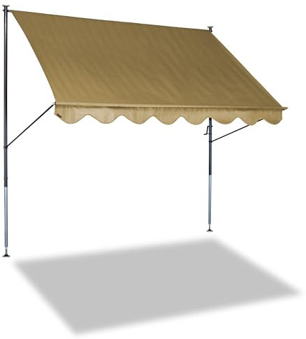 Angerer Freizeitmöbel GmbH Tenda da Sole a Morsetto Standard, Montaggio Senza Fori e tasselli, Ideale per Appartamenti in affitto (Beige, 200 cm)