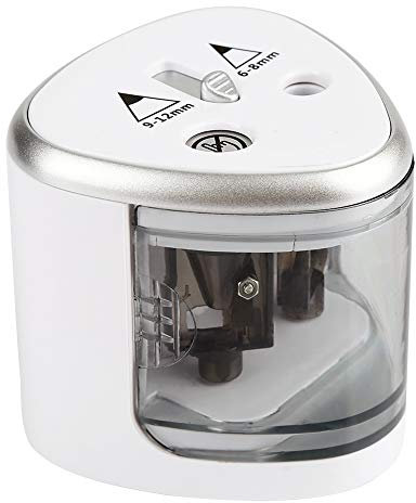 Tyenaza Elektrischer Bleistiftspitzer Automatischer Doppelloch-Bleistiftspitzer Batteriebetrieben für Home-Office-Schule