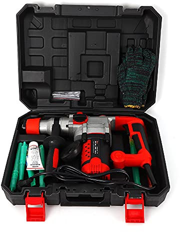 2200W Electric Rotary Hammer Drill 930r/min Heavy Duty Wall Drilling Demolition Powerful Hammer Jack Hammer Concrete Breaker & Drill Set