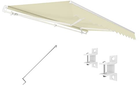 Eclipse Store à bras articulés Economy 2,5 x 2 m avec manivelle - Protection solaire pour balcon, toit de terrasse - Tissu polyester (PE) 280 g/m² avec indice de protection UV 50+ - Couleur de la