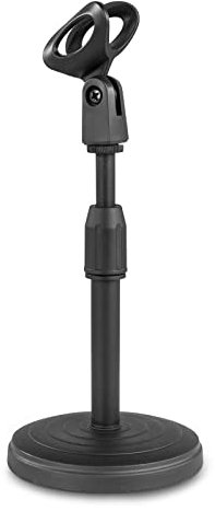 Vonyx TS03 Support Micro pour Table - Noir, Pied de Micro Réglable en Hauteur, avec Pince Orientable, Pied Universel et Anti-Dérapant, Idéal pour le Streaming Audio ou vos Conférences