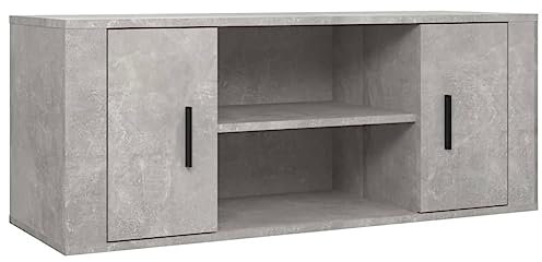 vidaXL Mobile per TV Grigio Cemento 100x35x40 cm Legno Multistrato