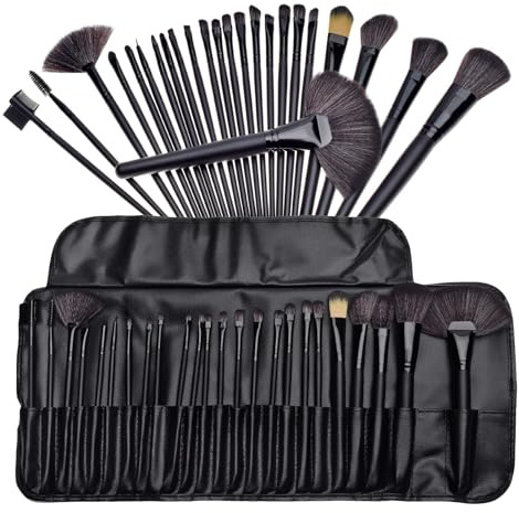 Makeup Brush Set 24 Pcs Soft Make Up Brushes With With PU Leather Bag Gift Tools For Women Girls