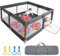 IBVIVIC Laufstall Baby Laufgitter 150x150cm, Playpen Baby 300D Oxford Gewebe mit Atmungsaktivem Netz Rutschfester Basis, Kinderzaun für Säuglinge Kleinkinder, Dunkelgrau