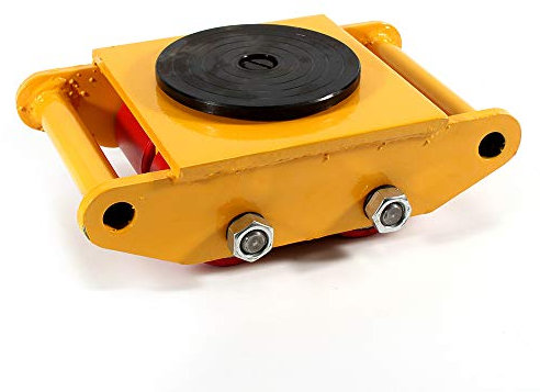 6T Industrial Machinery Mover 13,200 lbs Machine Dolly Skates Machinery Mover 360° Rotation Heavy Duty Skate Dolly 4 Rollers Dolly Skate for Industrial Moving Equipment, Yellow