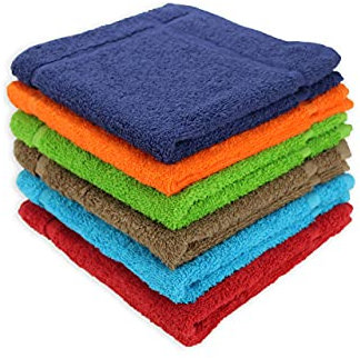 Acomoda Textil - Paños de Cocina 100% Algodón, Toallas de Rizo 50x50 cm, Trapos Absorbentes, Suaves y Resistentes 500 gr/m². (Lisos, 6)