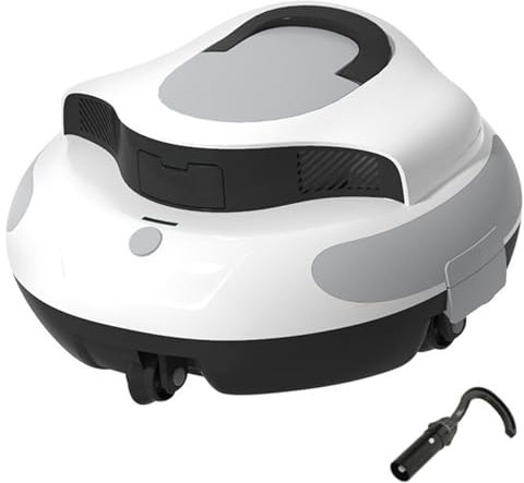 Limpiador robótico de piscinas con tiempo de limpieza de 100 minutos de carga rápida, potente succión para aparcamiento automático, máquina de limpieza automática de piscinas