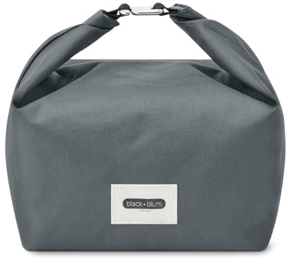 Black+Blum Insulated Lunch Bag 6.7L - Recycled Roll Top Cool Bag, Leak Proof Thermal Cooler for Women & Men, Reusable Packed Meal Carrier, BPA Free, New Slate