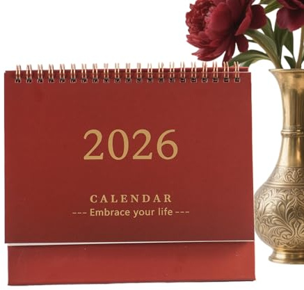 Qiwieod Calendario da tavolo,luglio 2025 - dicembre 2026 blocco calendario da 12 | Agenda in piedi per pianificazione, studenti, insegnanti, manager, soggiorno, camera da, studio