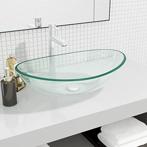 Generico Lavandino in Vetro Temperato 54,5x35x15,5 cm Trasparente,Articoli di ferramenta,Prodotti Idraulici,Articoli Idraulici,Lavandini,Lavandini bagno-345238