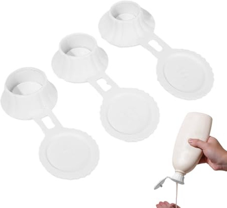 och ned flasklock - läckagesäker och ner flasktömning, 3-packs ersättningslock för duschgellotion, Universal Fit dispenserpumptillbehör | för badrumsskrydda