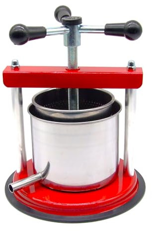Pressoir à fromage à vis avec une cuve (Moule à fromage) de 1,4 litre - Pressoir à fruits - Fabriqué en Italie