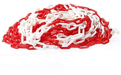 KATSU Tools White and Red Barrier Plastic Chain 6mm 25meters