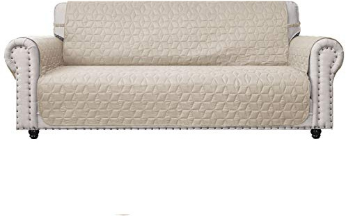 Ameritex Couch Sofa Slipcover 100% Waterproof Nonslip Quilted Furniture Protector Slipcover for Dogs, Children, Pets Sofa Slipcover Machine Washable (Beige, 78'')