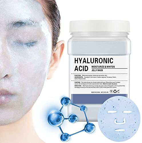 POZTL Masque en Poudre pour Soins du Visage, Masque en Gelée Hydratant avec Acide Hyaluronique, Poudre de Hydro Peel-Off Professionnelle pour Combattre Les Ridules