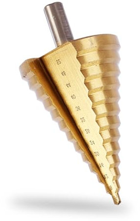 Herbst Broca Escalonada 4-52 mm Broca Conica 13 Escalones para Taladrar en Aluminio PVC Madera Plástico