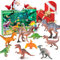 Dino Adventskalender Weihnachten 2025 mit Dinosaurier 24 Pack, für Kinder Jungen und Mädchen mit 24 Tage Countdown-Kalender, tägliche Überraschungs Geschenke