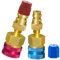 Saipor 2 Stück R1234YF Schnellkupplungssatz, R1234yf auf R134a Adapter High/Low Side Schnellwechsler AC Hose Fitting Anschluss für R1234yf Auto-Klimaanlage Evakuierung und Aufladen