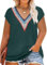 tiorhooe Große Größen T-Shirts Damen V-Ausschnitt Plus Size Mode Strick Top Sommer Oversize Frauen Tshirts