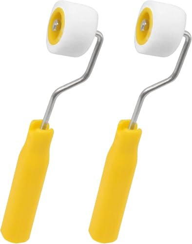 2 Pack 4/5 inch Mini Paint Rollers for Touch up Trim Edge or Corner, Extra Small Paint Wool Brushes, Tiny Painting Tool