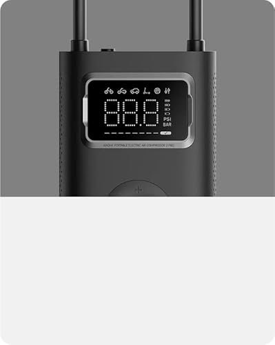 Xiaomi Portable Electric Air Compressor 2 Pro – High-Speed Cordless Tyre Inflator with Digital Display, 150 PSI, Smart Presets, Type-C Charging, 19L/Min Airflow, for Car, Bike, Ball – Black