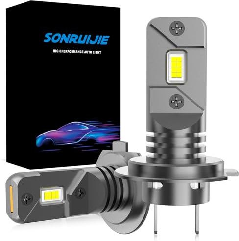 SONRUIJIE Lampadina H7 LED Canbus 100W 16000LM,6000K 400% Brillante,1:1 Design Lampada Sostituzione per Alogena,Plug and Play, Impermeabile IP68, 2 pezzi