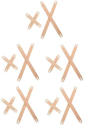 DIYEAH 4 Stück Selbstgemacht Holz Webschiffchen Doppelfädiges Strickwerkzeug Aus Holz Glatte Oberfläche Für Pullover Schal Bastelprojekte