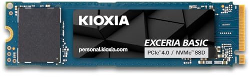 KIOXIA EXCERIA BASIC – 1TB M.2 2280 NVMe SSD – PCIe 4.0, up to 7200/6600 MB/s Read/Write Speed – Internal Drive for Notebook, Laptop, Desktop PC, Gaming