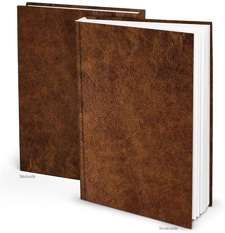 Carnet XXL A4 en simili cuir: Avec pages vierges non lignées, couverture rigide vintage, cahier à écrire, idée cadeau, bloc-notes à remplir, 164 pages pour écriture, dessin ou souvenirs
