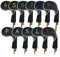 Craftsman Golf Black Iron Head Covers Headcover Set with Colorful No. For Taylormade Cobra Etc.Suitable for Right and Left Hander Golfer