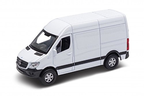 Peterkin Weißes Mercedes Benz Sprinter-Spielzeugfahrzeug, Druckguss, Pull Back & Go Van, Druckguss-Fahrzeuge, ab 3 Jahren